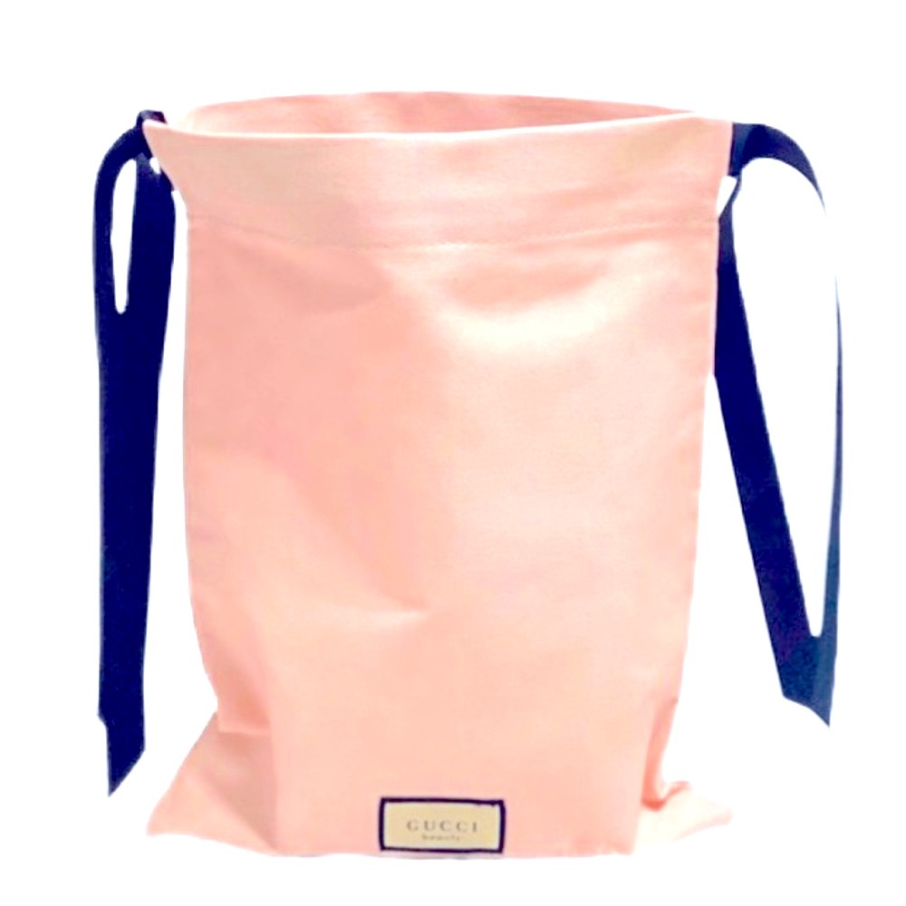 NWT Gucci Beauty Peach Blush Canvas Tie Bag